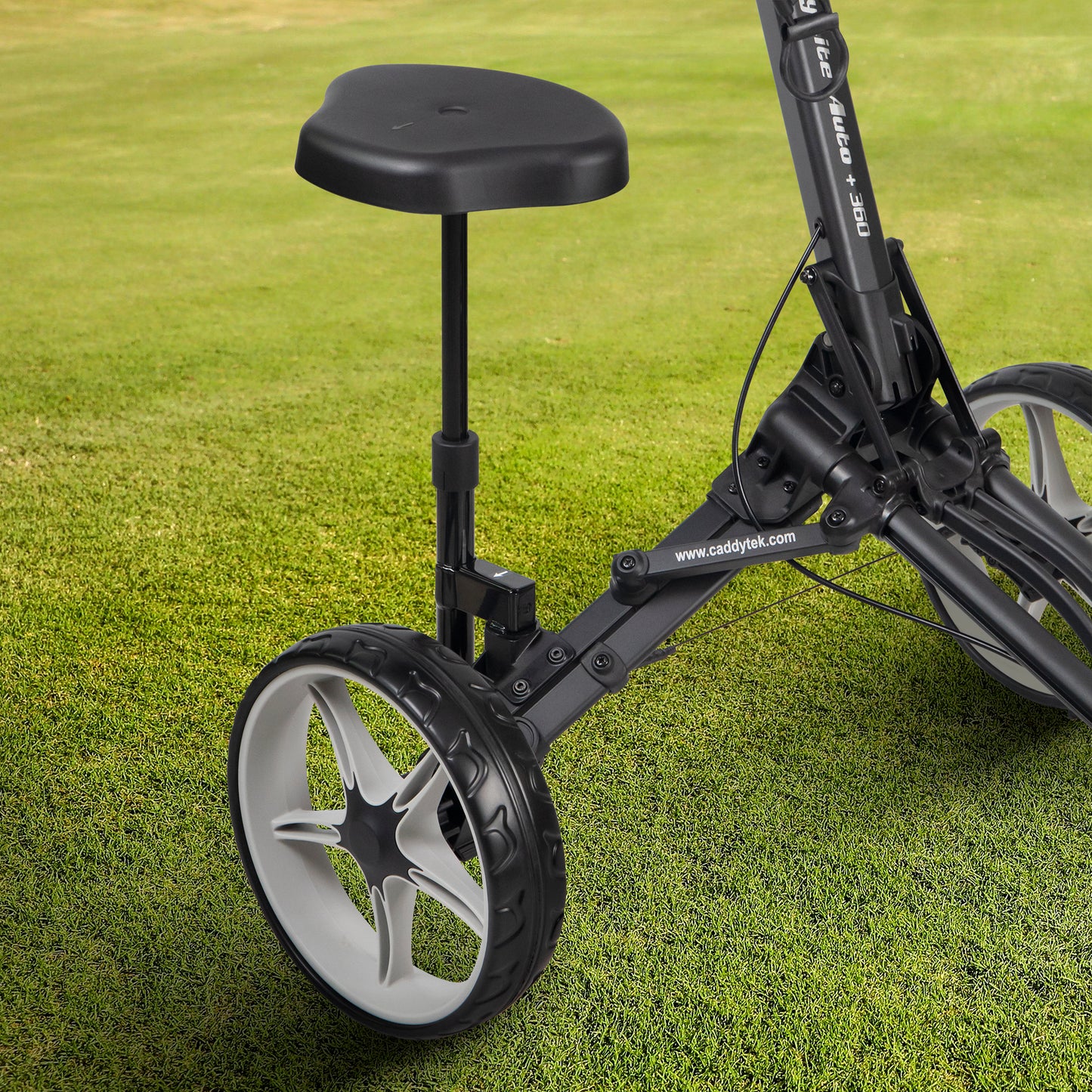 Caddytek CaddyLite Auto+360 Golf Push Cart & Removable Seat