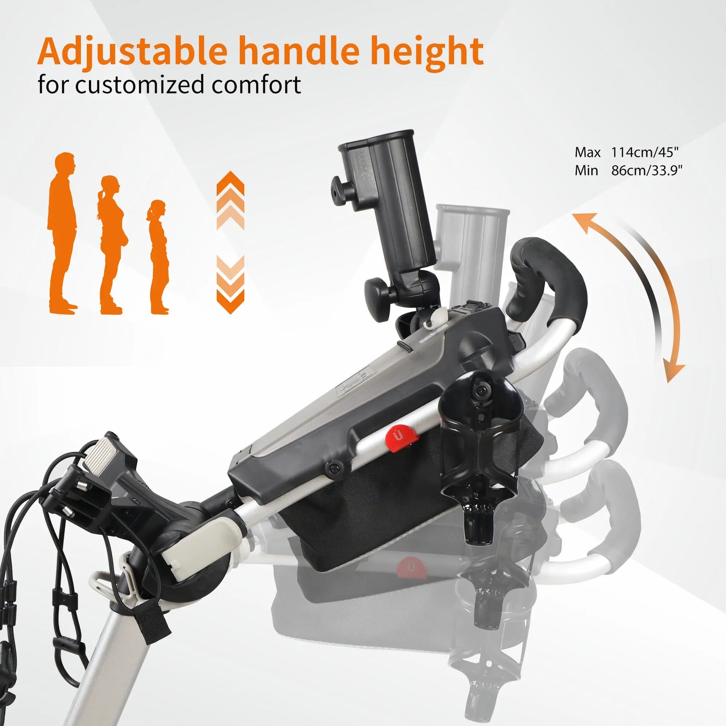 Caddytek CaddyLite Auto+360 Golf Push Cart | One-Button Auto Fold & 360° Swivel Wheel