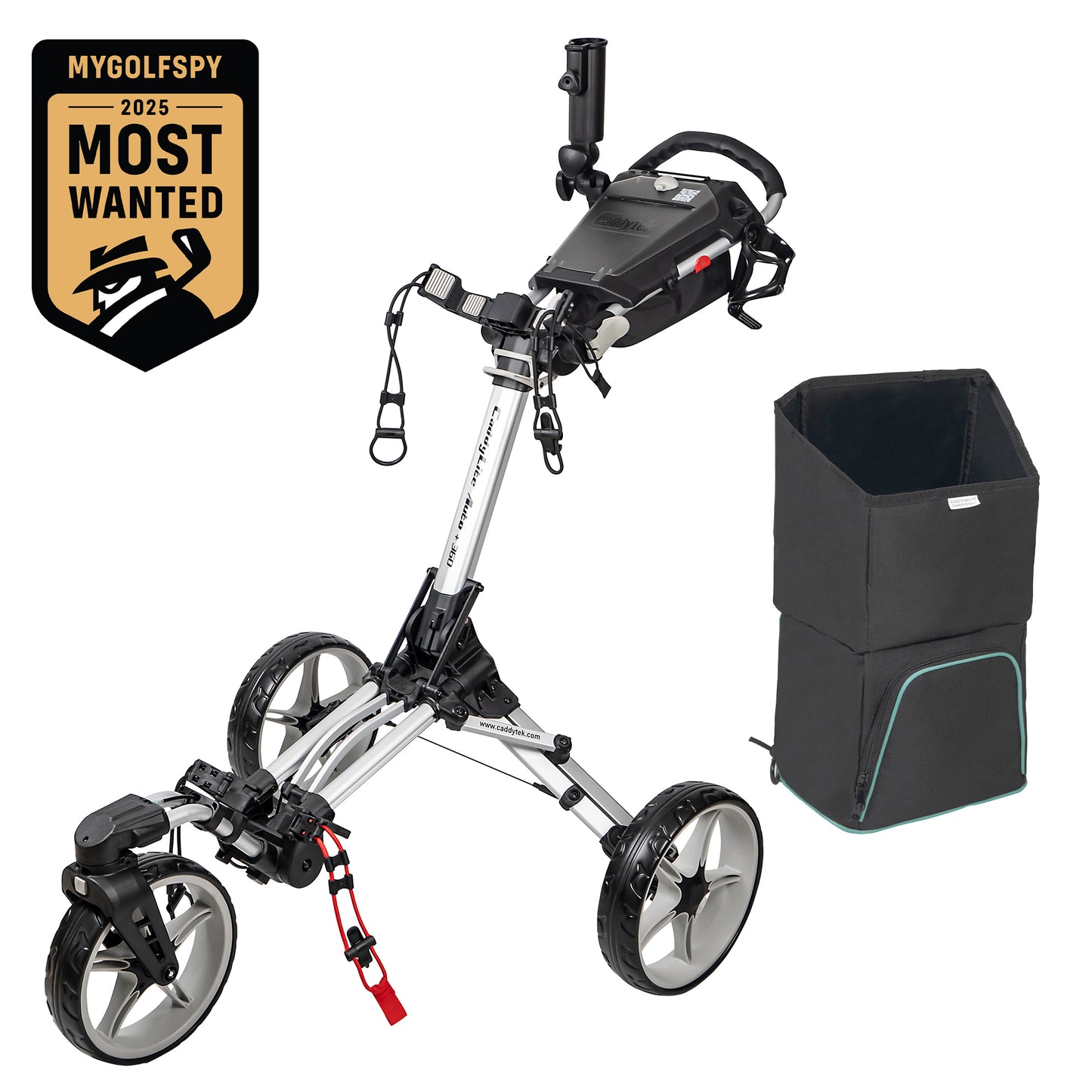 Caddytek CaddyLite Auto+360 Golf Push Cart & Cooler bag