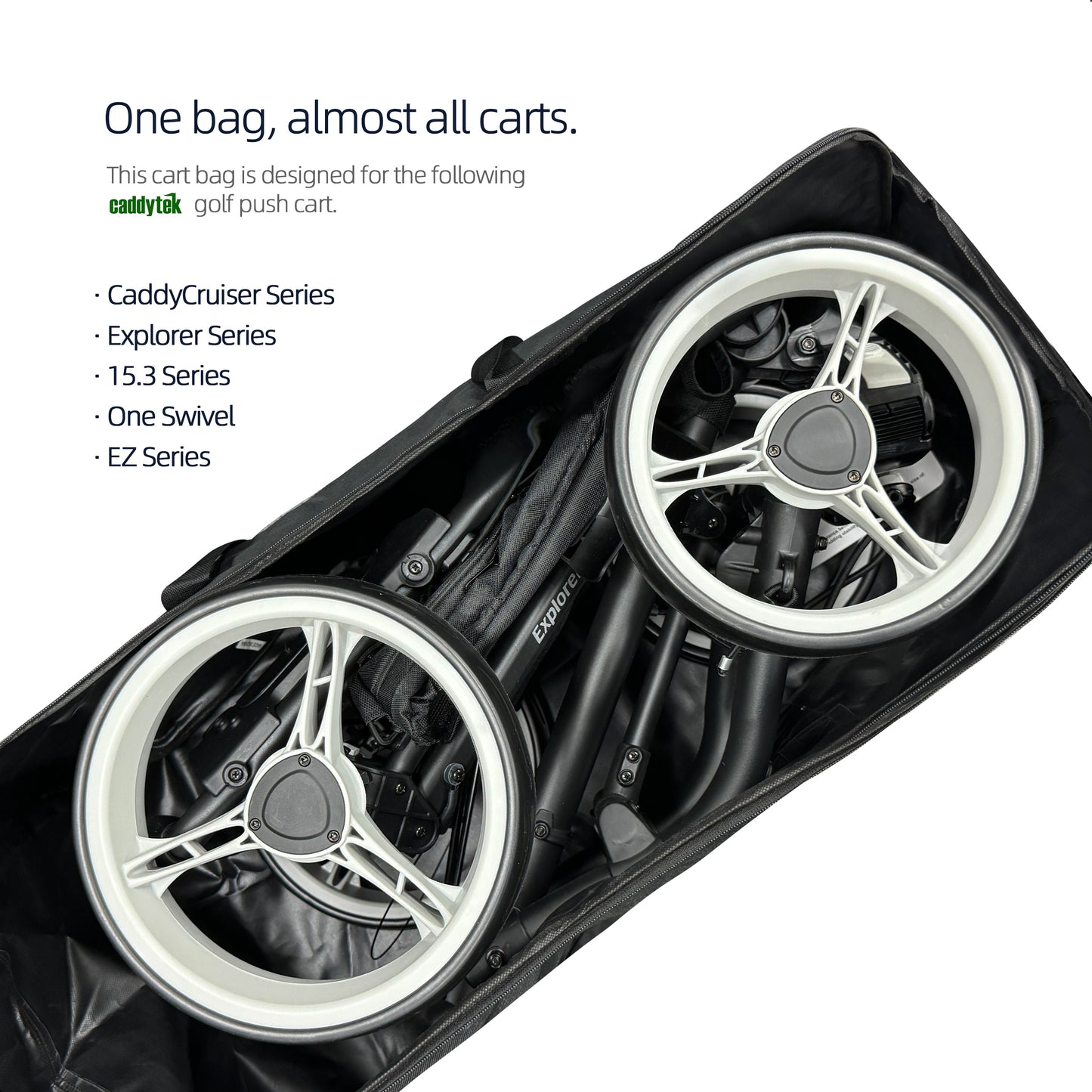 Caddytek Universal Push Cart Carry Bag | Fits Most CaddyTek 3-Wheel & 4-Wheel Carts | Water-Resistant