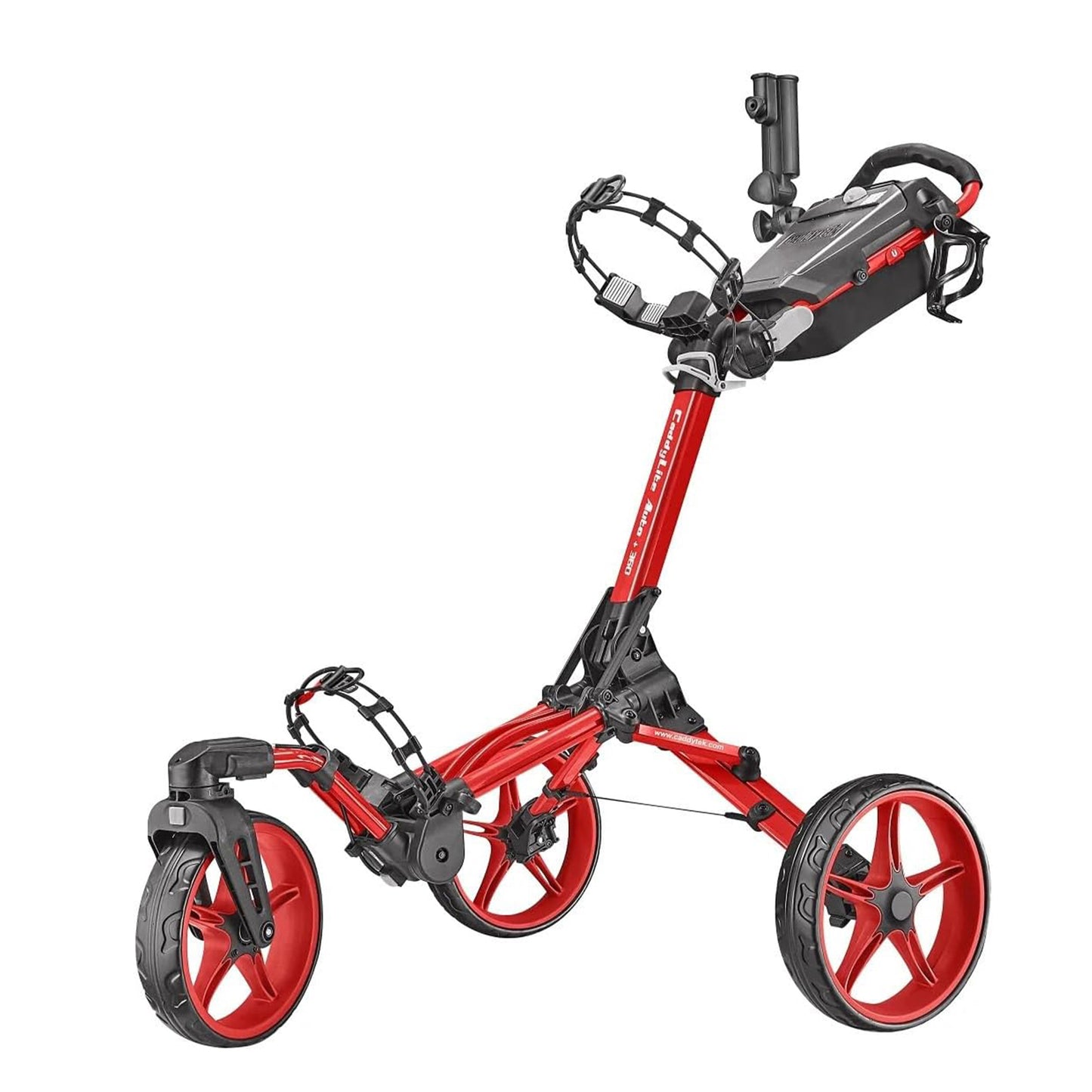 Caddytek CaddyLite Auto+360 Golf Push Cart | One-Button Auto Fold & 360° Swivel Wheel