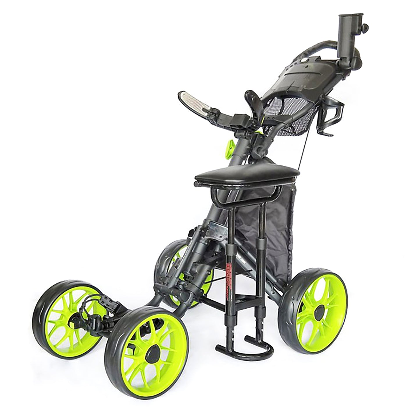 CaddyCruiser ONE V8 4-Wheel Golf Push Cart | Ultra-Lightweight Under 17 lbs | One-Click Folding