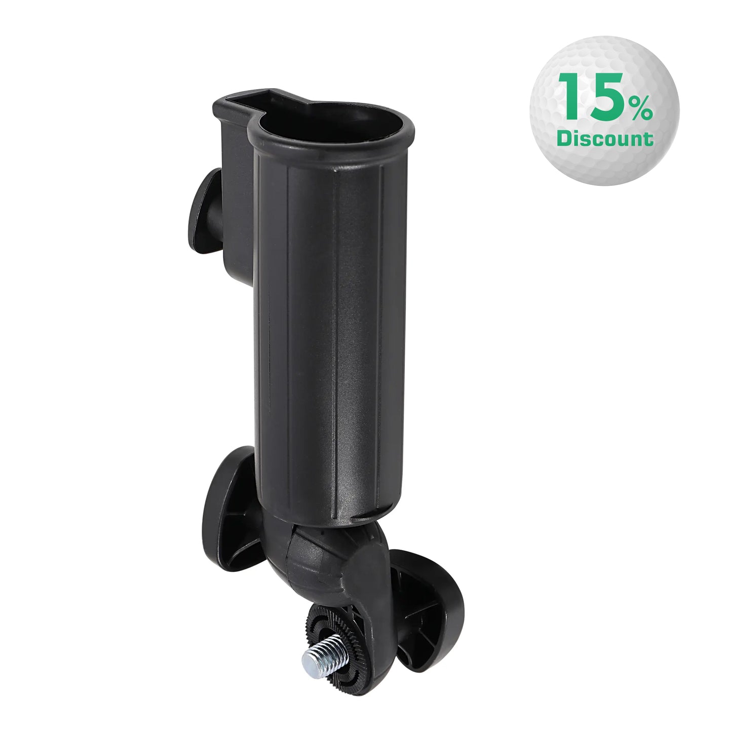 CaddyTek Universal Umbrella Holder | 360° & 180° Full Adjustability | Tool-Free Lock for All Carts