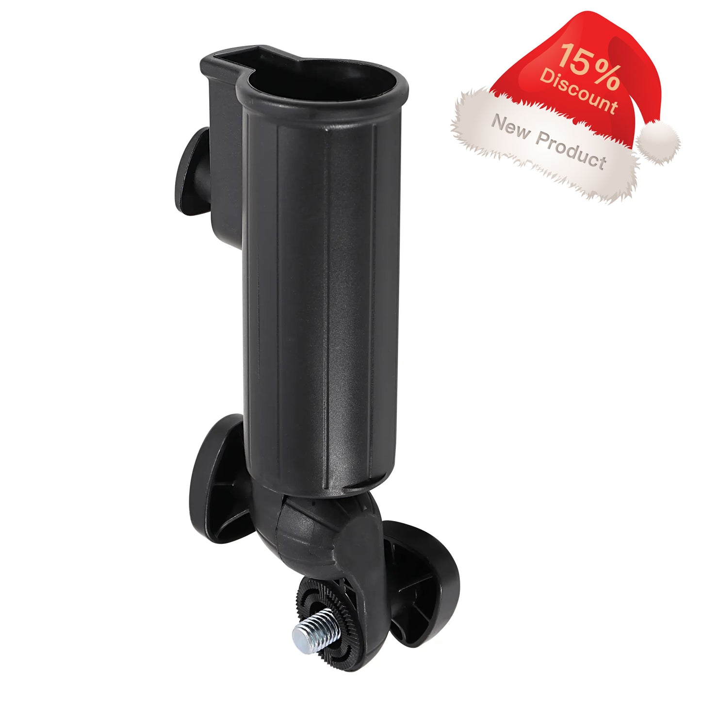 CaddyTek Universal Umbrella Holder | 360° & 180° Full Adjustability | Tool-Free Lock for All Carts