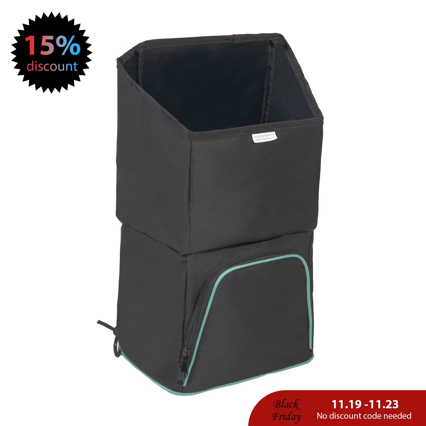 CaddyLite Universal Cooler & Storage Bag for Golf Push Carts | 6-Can Insulated Compartment | Fits Auto+360 & Compact