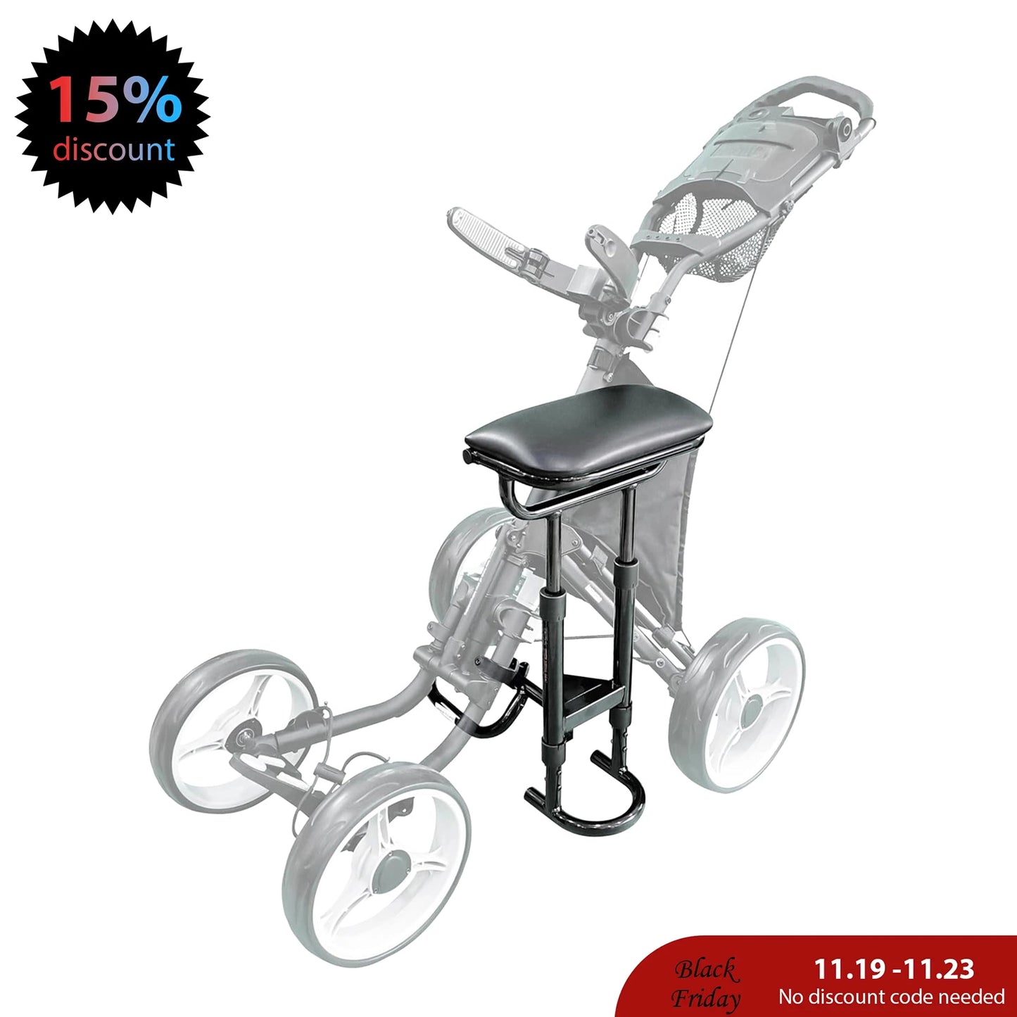 CaddyTek Removable Seat for Explorer & 15.3 Series | Stable Mounting | Model-Specific Fit