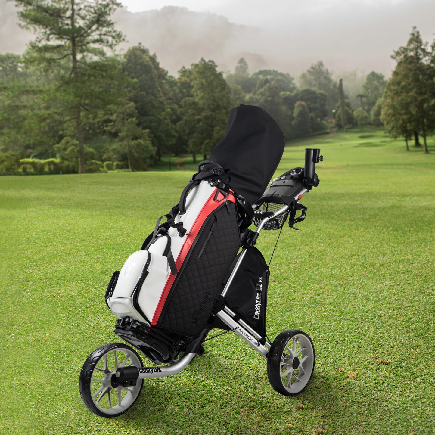 CaddyTek Caddylite EZ Golf Push Cart Version 8 & Removable Seat