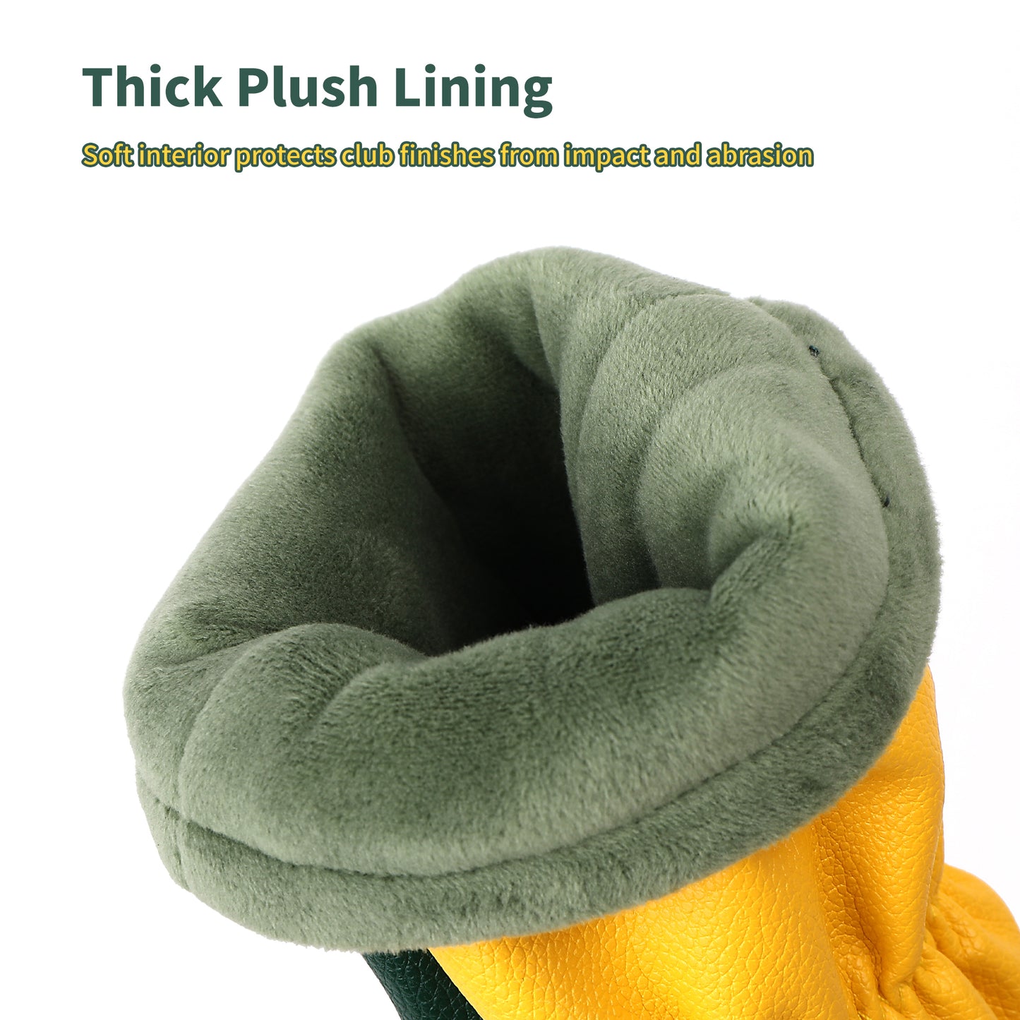 INCONTRO Golf Club Head covers (3/4 - Piece Set) | Color - Block Design | Plush Lined | Fits Driver (460cc) / Fairway (200cc) / Hybrid (120cc)