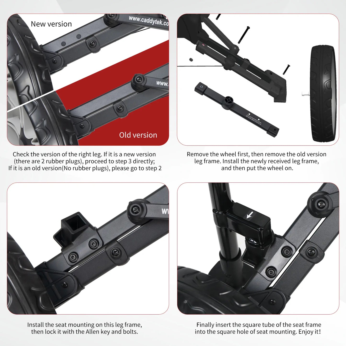 Removable Seat for Caddytek Push Carts | Compatible with Caddylite Compact & Auto+360
