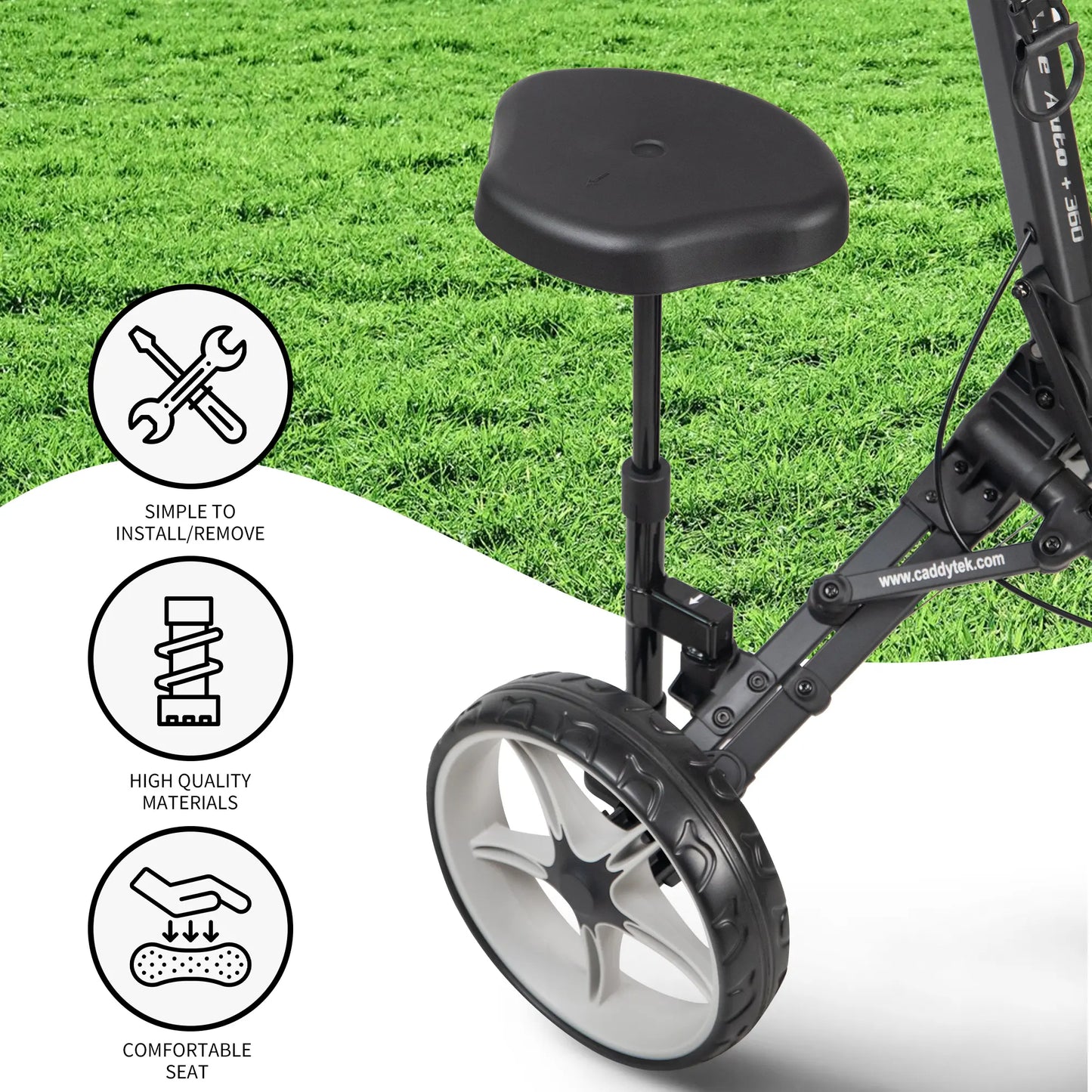 Caddytek Removable Seat for Caddylite Auto+360 & Compact Push Carts