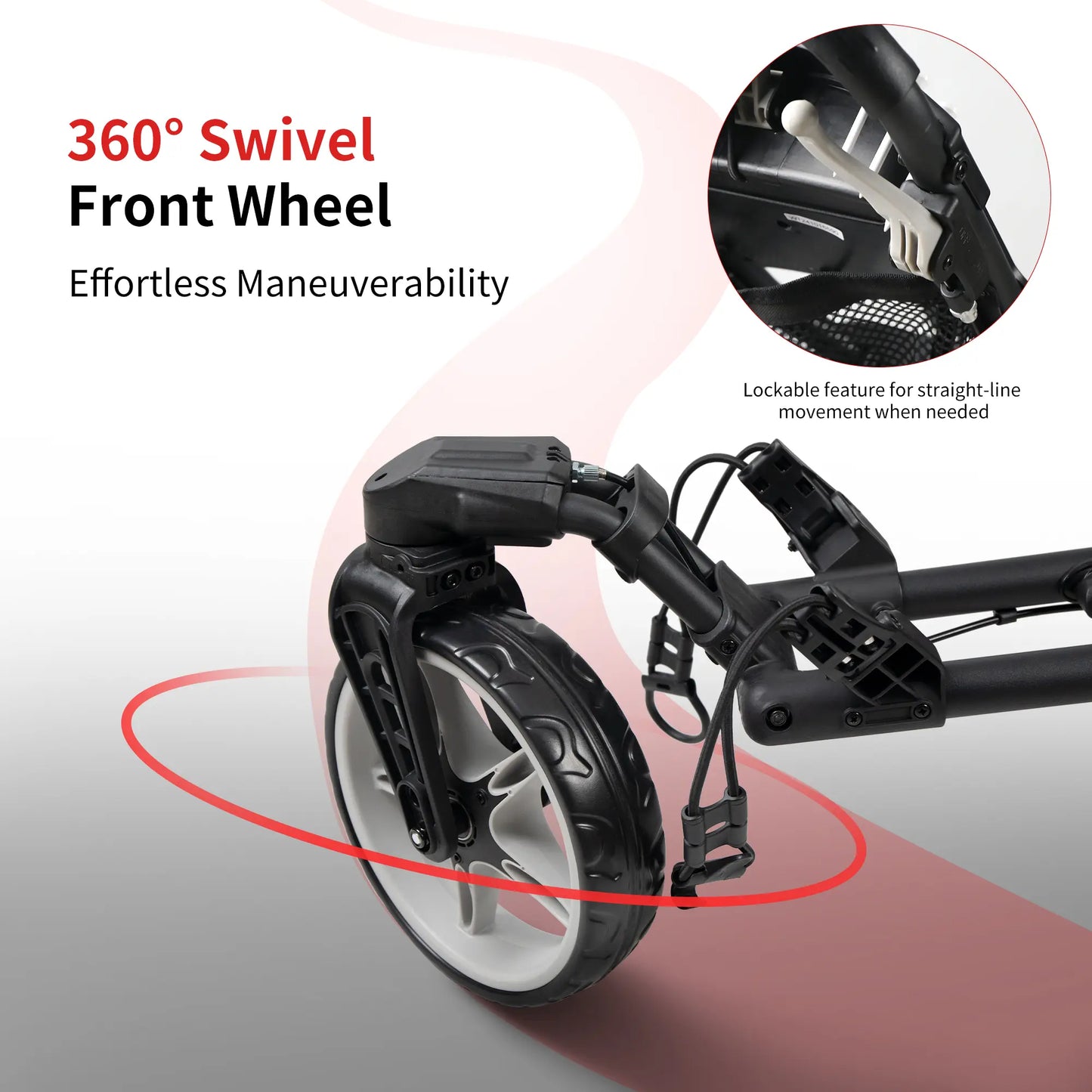 Caddytek CaddyLite ONE Swivel v8 Golf Push Cart | One-Click Auto Fold & Swivel Wheel | Black Friday Deal