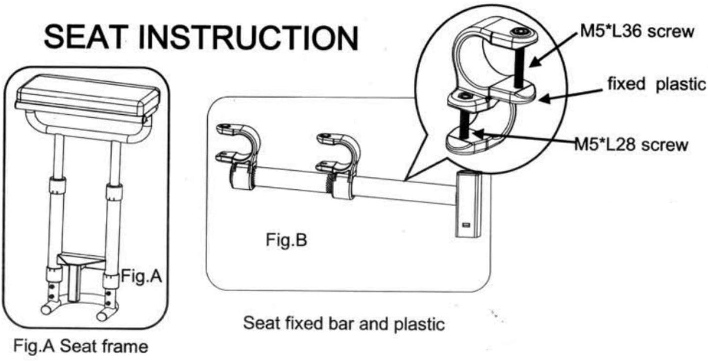 CaddyTek Removable Seat for CaddyCruiser ONE & Swivel ONE | No-Tool Install | Folds With Cart