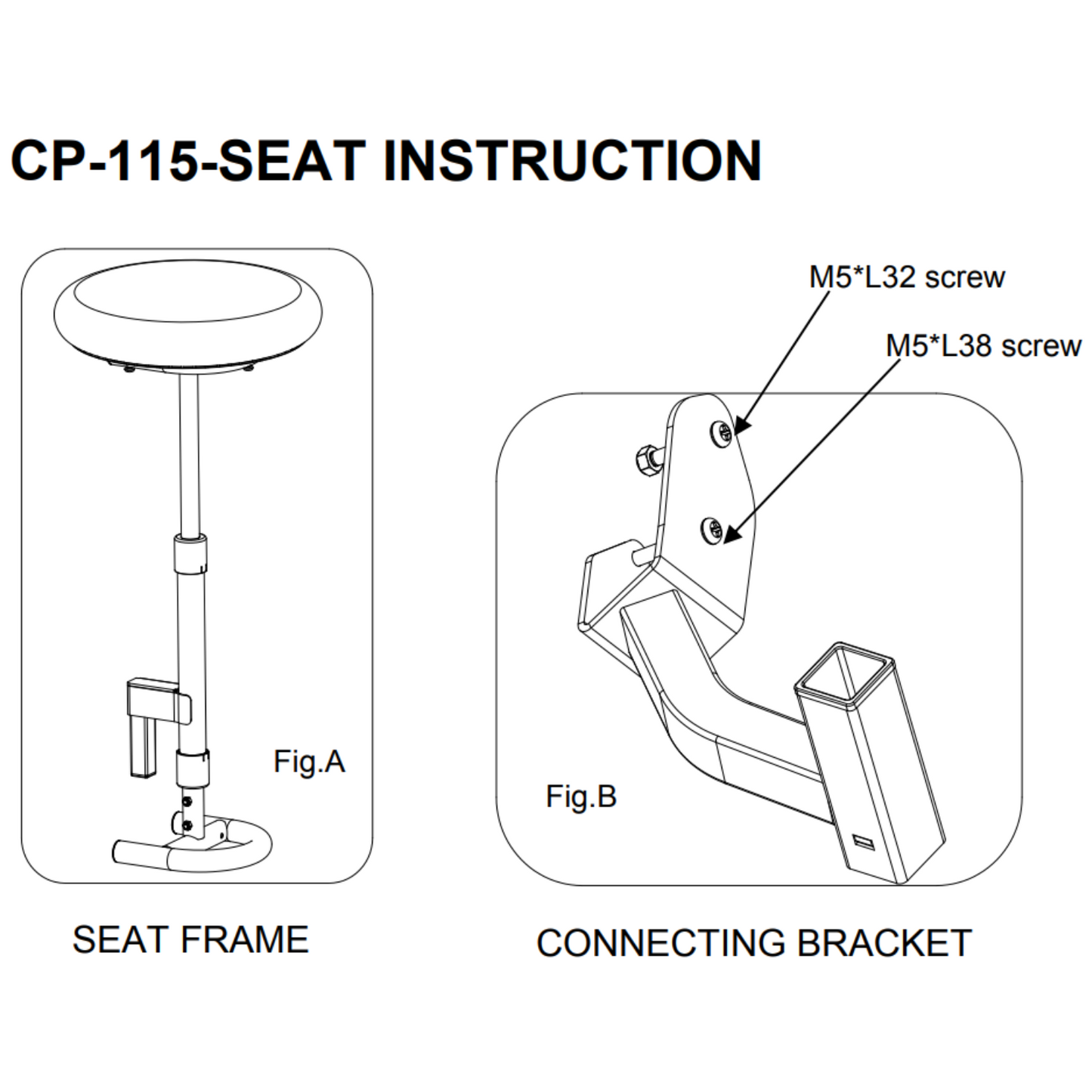CaddyTek Removable Seat for CaddyLite 11.5 Series | Bracket Stays On When Folded | Ultra-Lightweight
