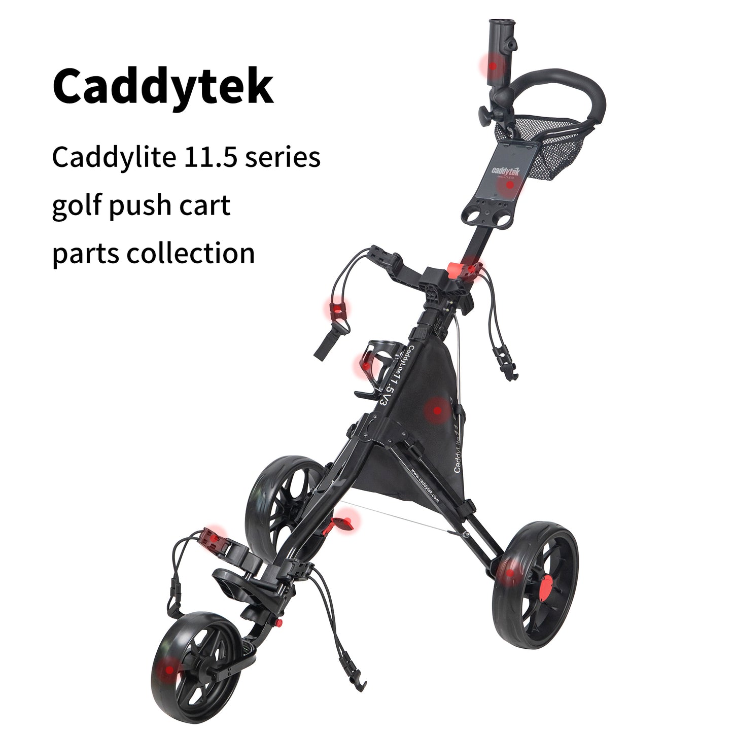 CaddyTek 11.5 series golf push cart – Individual Replacement Parts Selection (Pick Your Needed Part) – Original Fit, Free Shipping