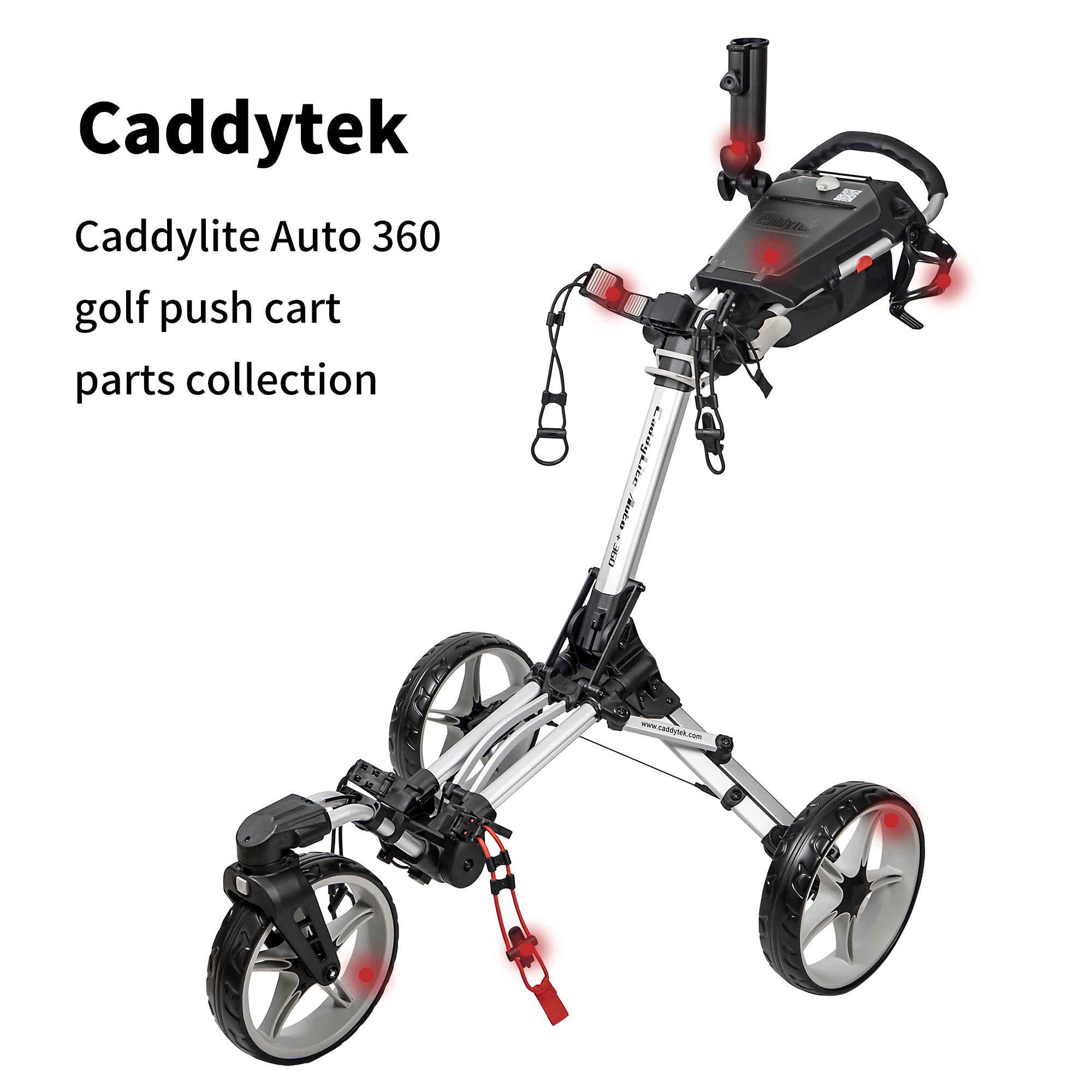 CaddyTek caddylite Auto 360 golf push cart Common Replacement Parts Bundle – Wear & Tear Spares – Original Fit, Free Shipping