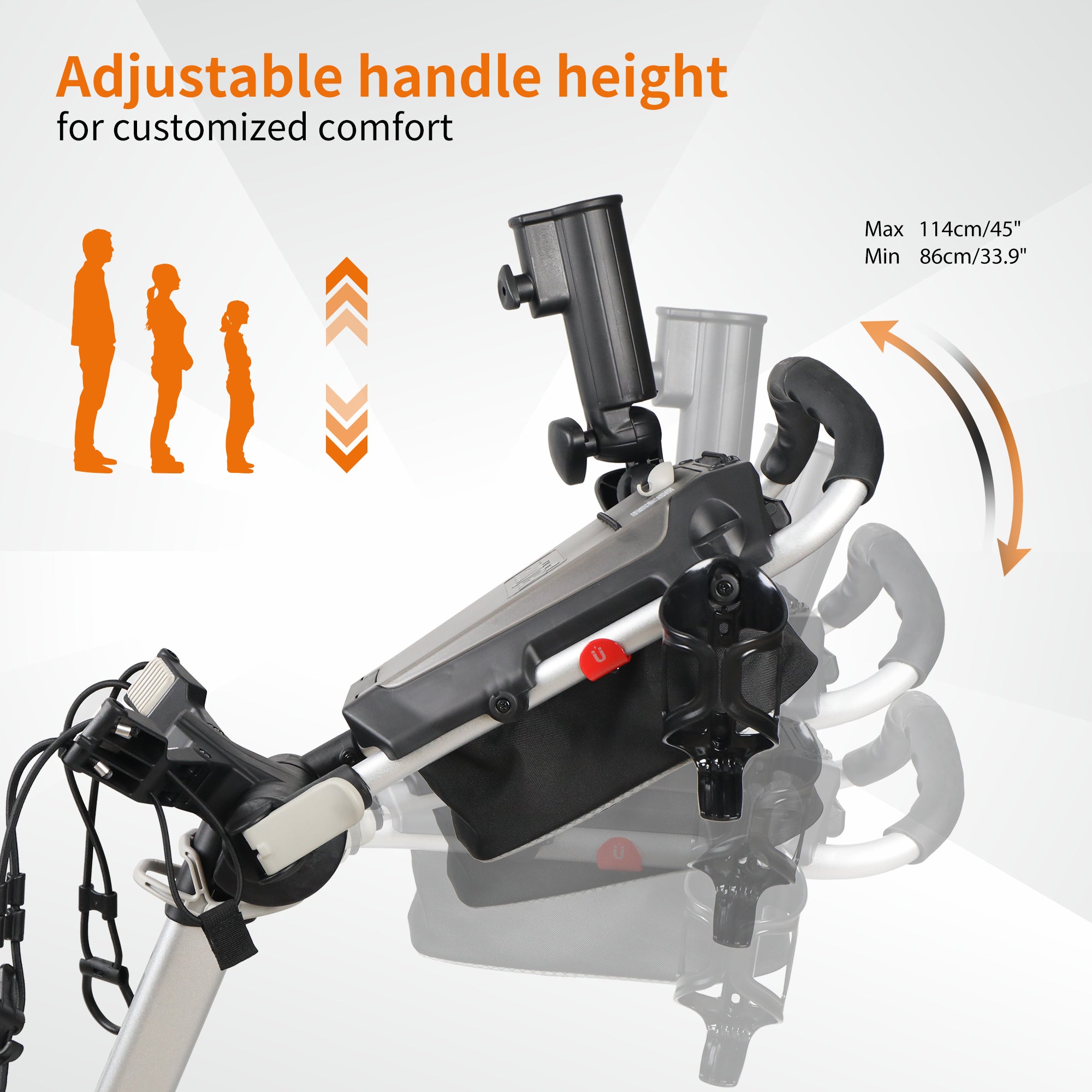 Caddytek CaddyLite Auto+360 Golf Push Cart & Removable Seat