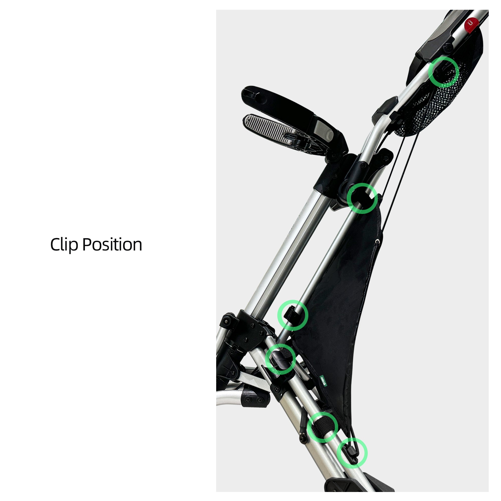CaddyTek Universal Replacement Storage Bag – Fits EZ / EZ Tour / One Swivel / Cruiser One / Cruiser One Tour, with Insulated Cooler Pouch, Easy Strap-on Design