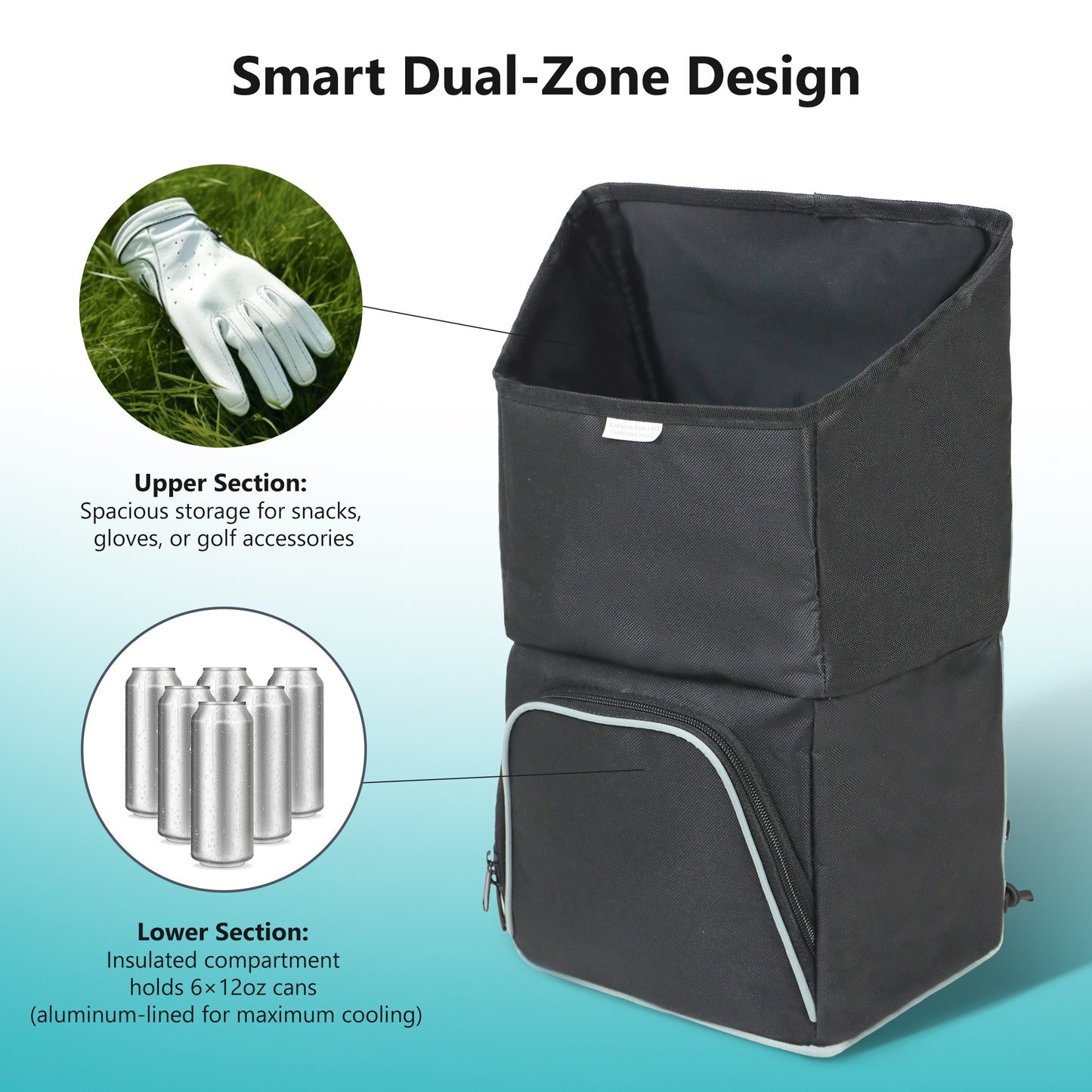 Caddytek CaddyLite Auto+360 Golf Push Cart & Cooler bag