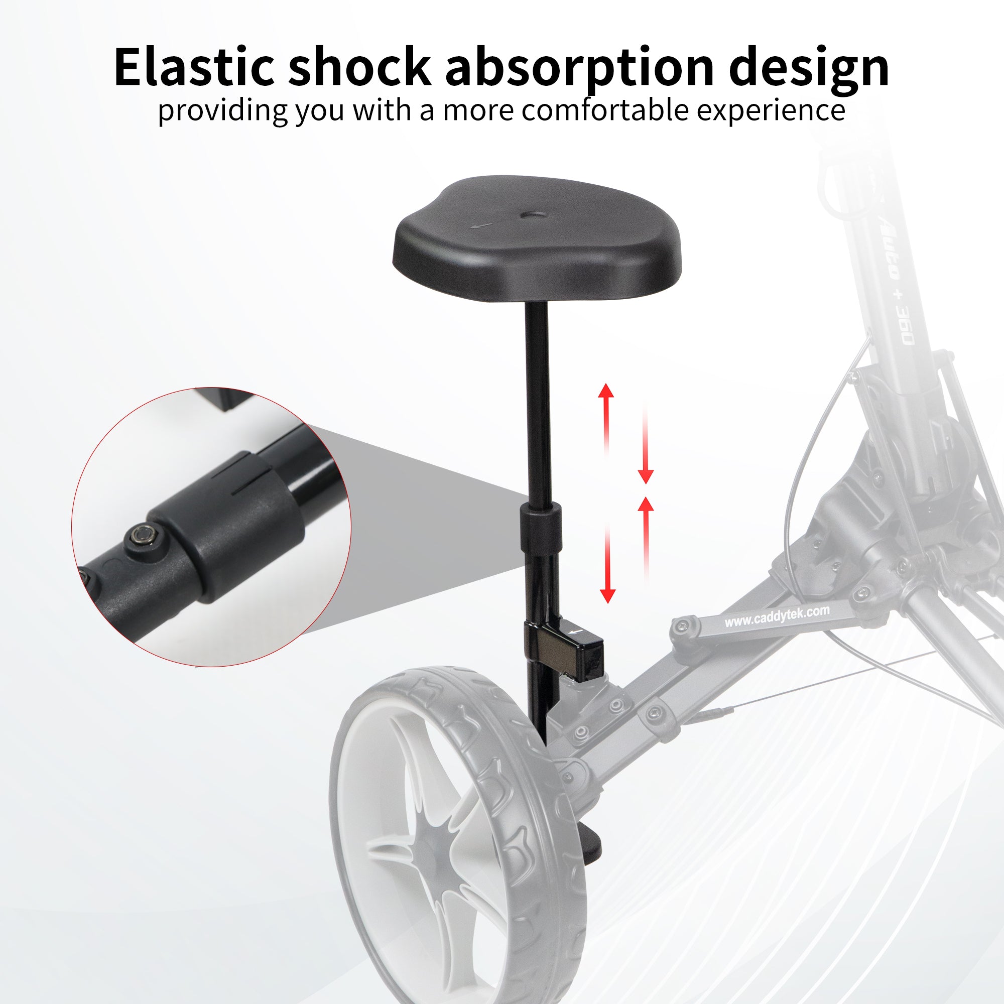 Caddytek CaddyLite Auto+360 Golf Push Cart & Removable Seat