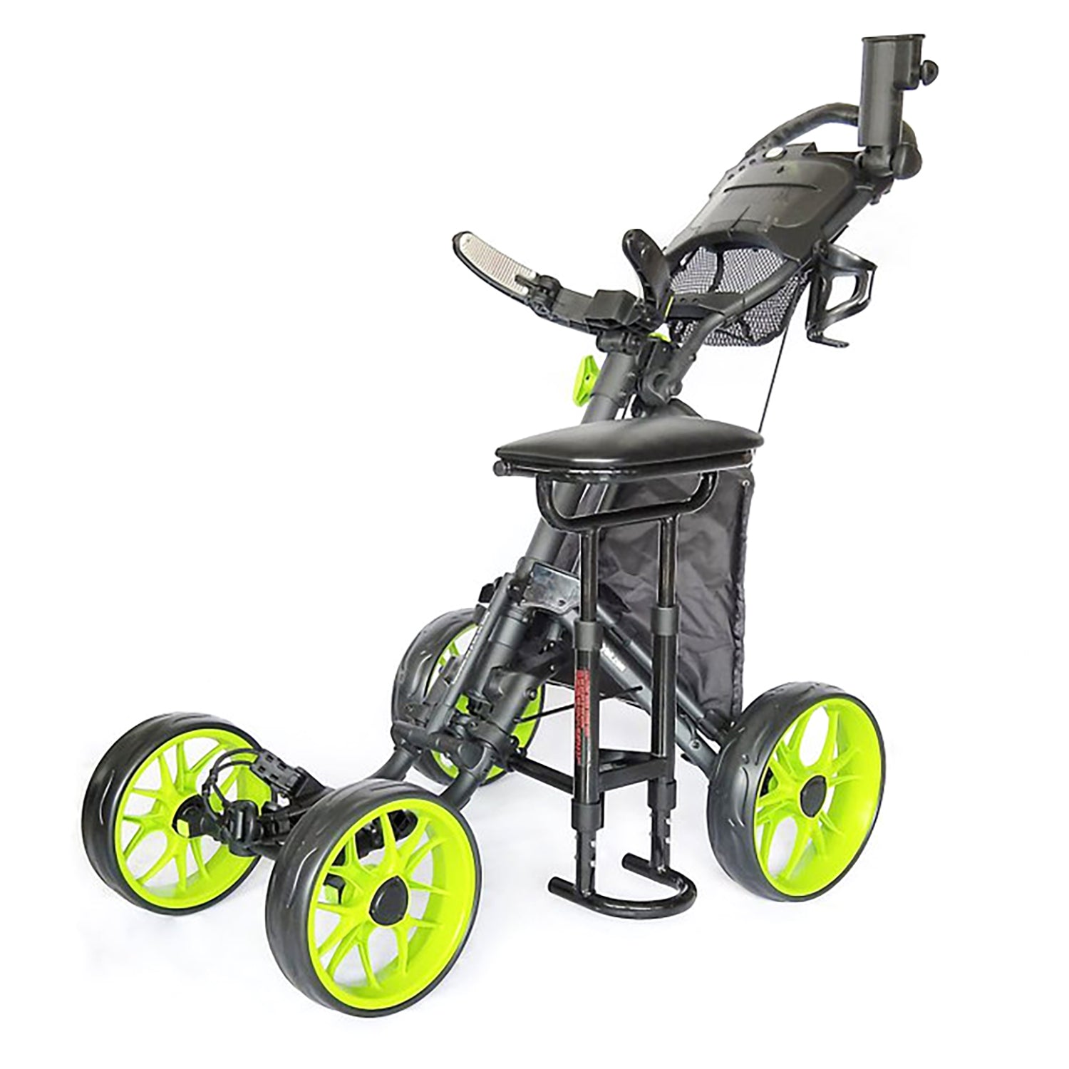 CaddyTek CaddyCruiser ONE Tour Golf Push Cart | 4-Wheel Stability & Sw