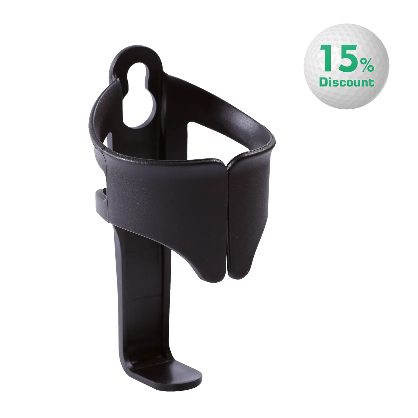 CaddyTek 360° Auto-Leveling Cup Holder | Spill-Proof for Golf Push Carts | Tool-Free Snap-On