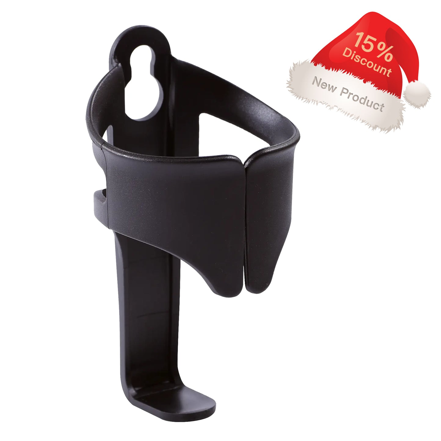 CaddyTek 360° Auto-Leveling Cup Holder | Spill-Proof for Golf Push Carts | Tool-Free Snap-On