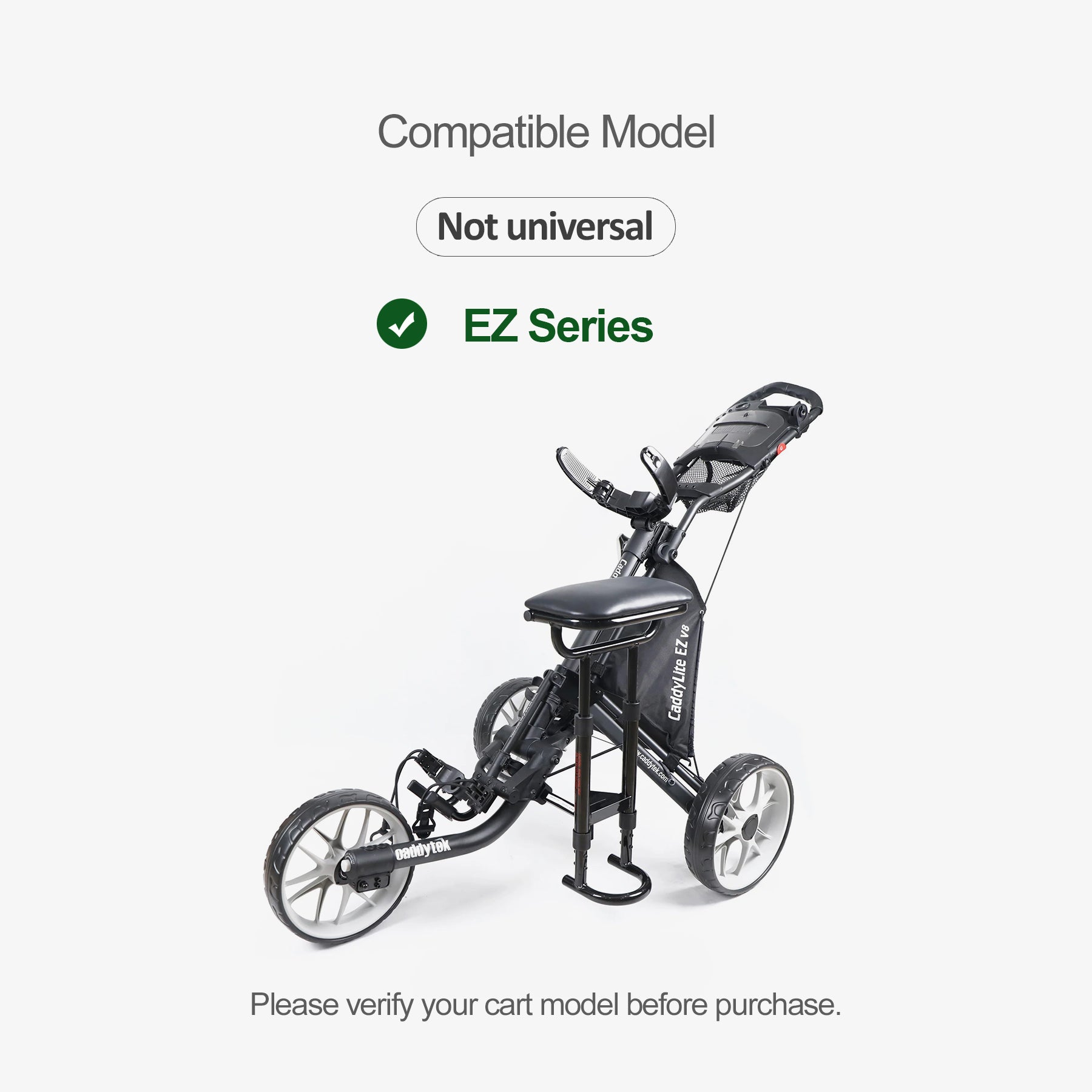 CaddyTek Removable Seat for CaddyLite EZ | Exclusive Fit for EZ Series | On-Course Rest Spot