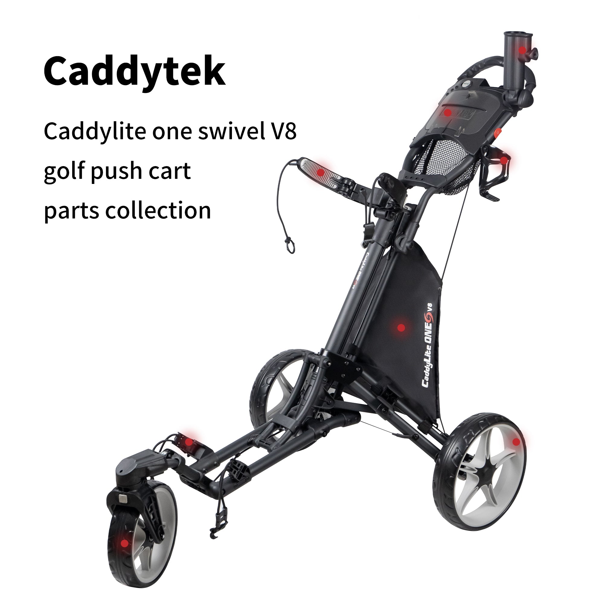 CaddyTek caddylite one swivel V8 golf push cart – Individual