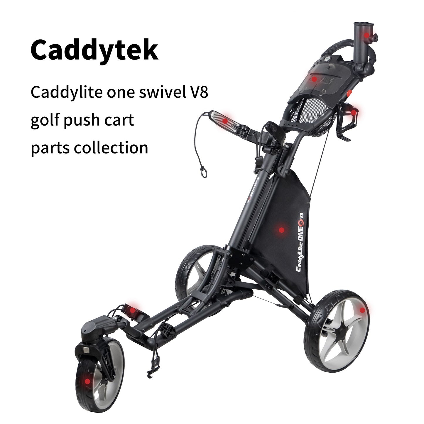 CaddyTek caddylite one swivel V8 golf push cart Common Replacement Parts Bundle – Wear & Tear Spares – Original Fit, Free Shipping