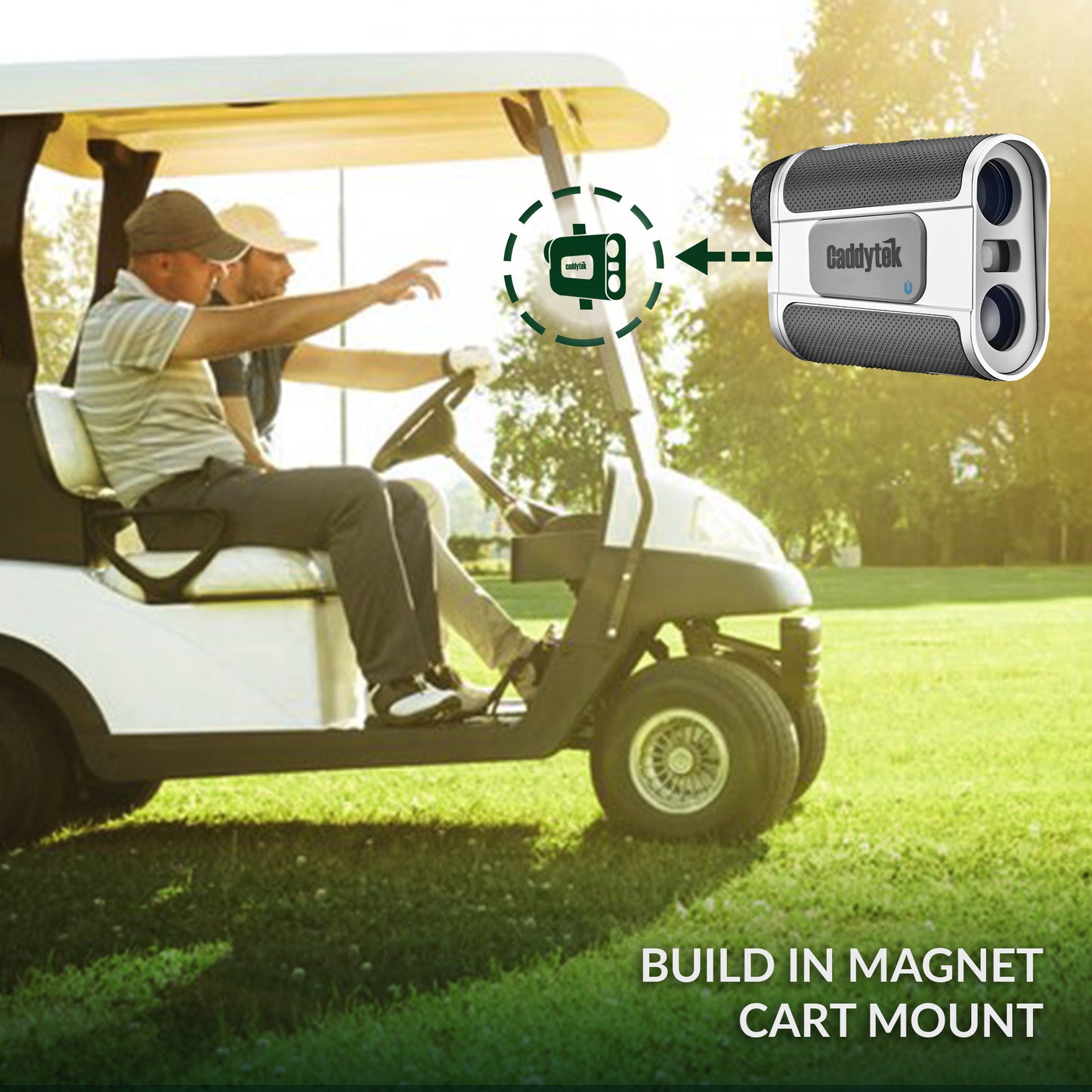 Caddytek CaddyView V3 Golf Rangefinder | Slope Switch & Pin Validation | 800-Yard Range with Magnet