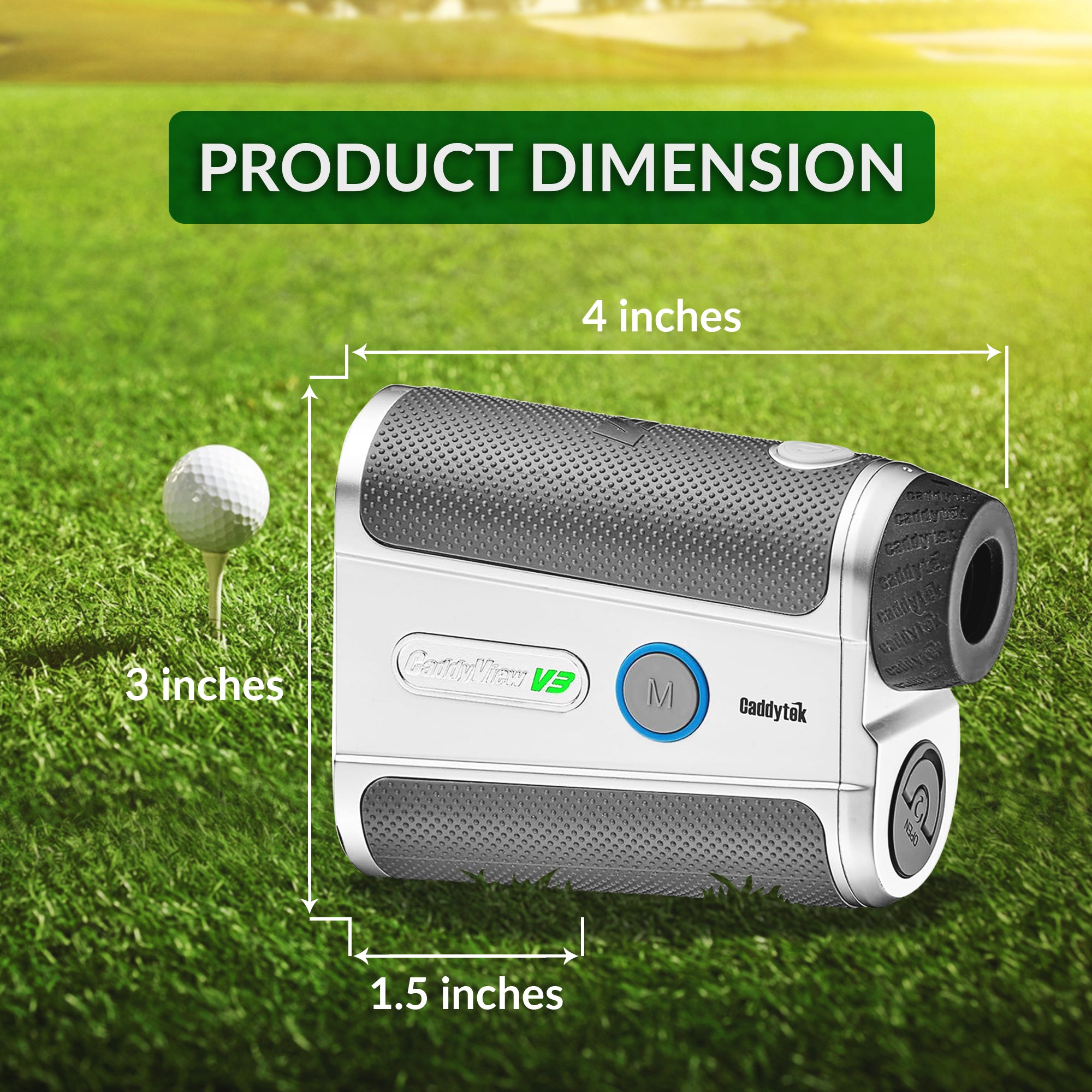 Caddytek CaddyView V3 Golf Rangefinder | Slope Switch & Pin Validation