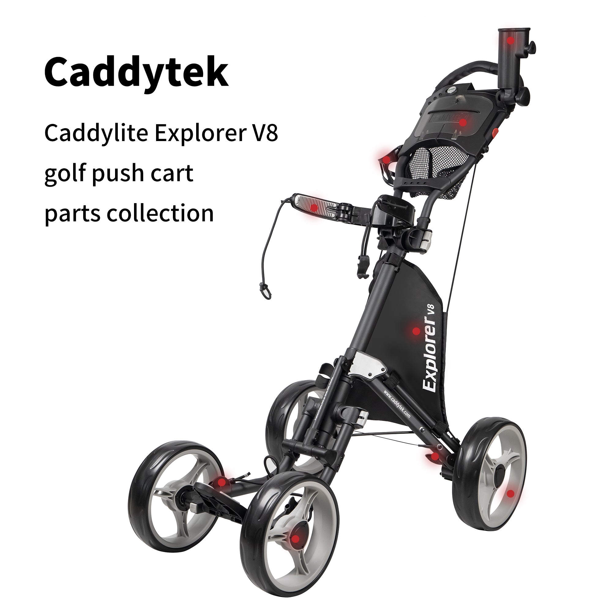 CaddyTek caddylite explorer V8 golf push cart Common Replacement Parts Bundle – Wear & Tear Spares – Original Fit, Free Shipping