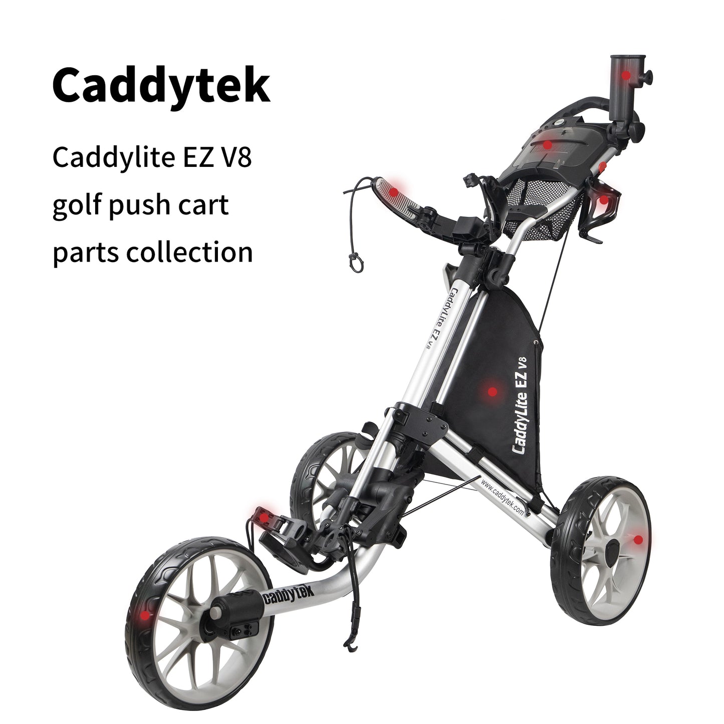 CaddyTek caddylite EZ V8 golf push cart Common Replacement Parts Bundle – Wear & Tear Spares – Original Fit, Free Shipping