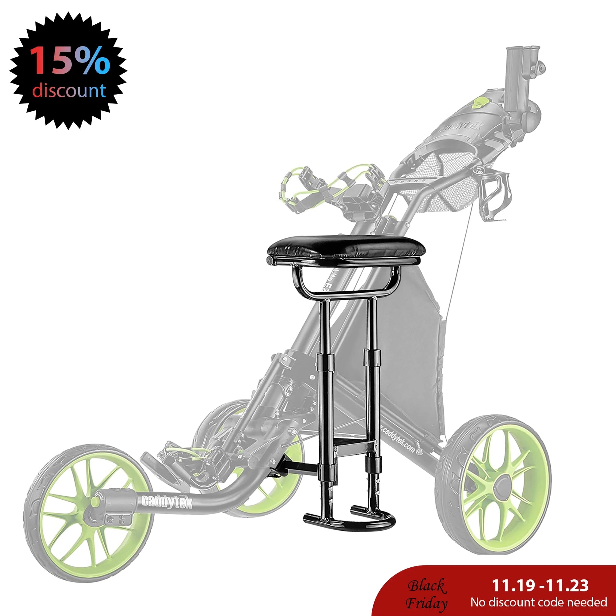 CaddyTek Removable Seat for CaddyLite EZ | Exclusive Fit for EZ Series | On-Course Rest Spot