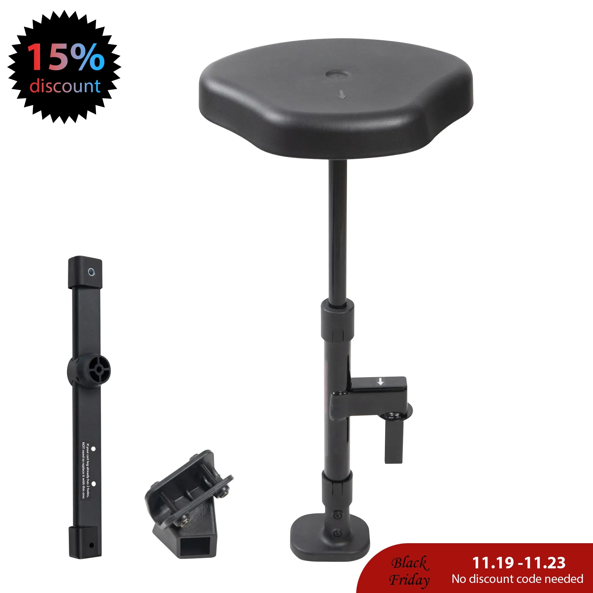 Removable Seat for Caddytek Push Carts | Compatible with Caddylite Compact & Auto+360