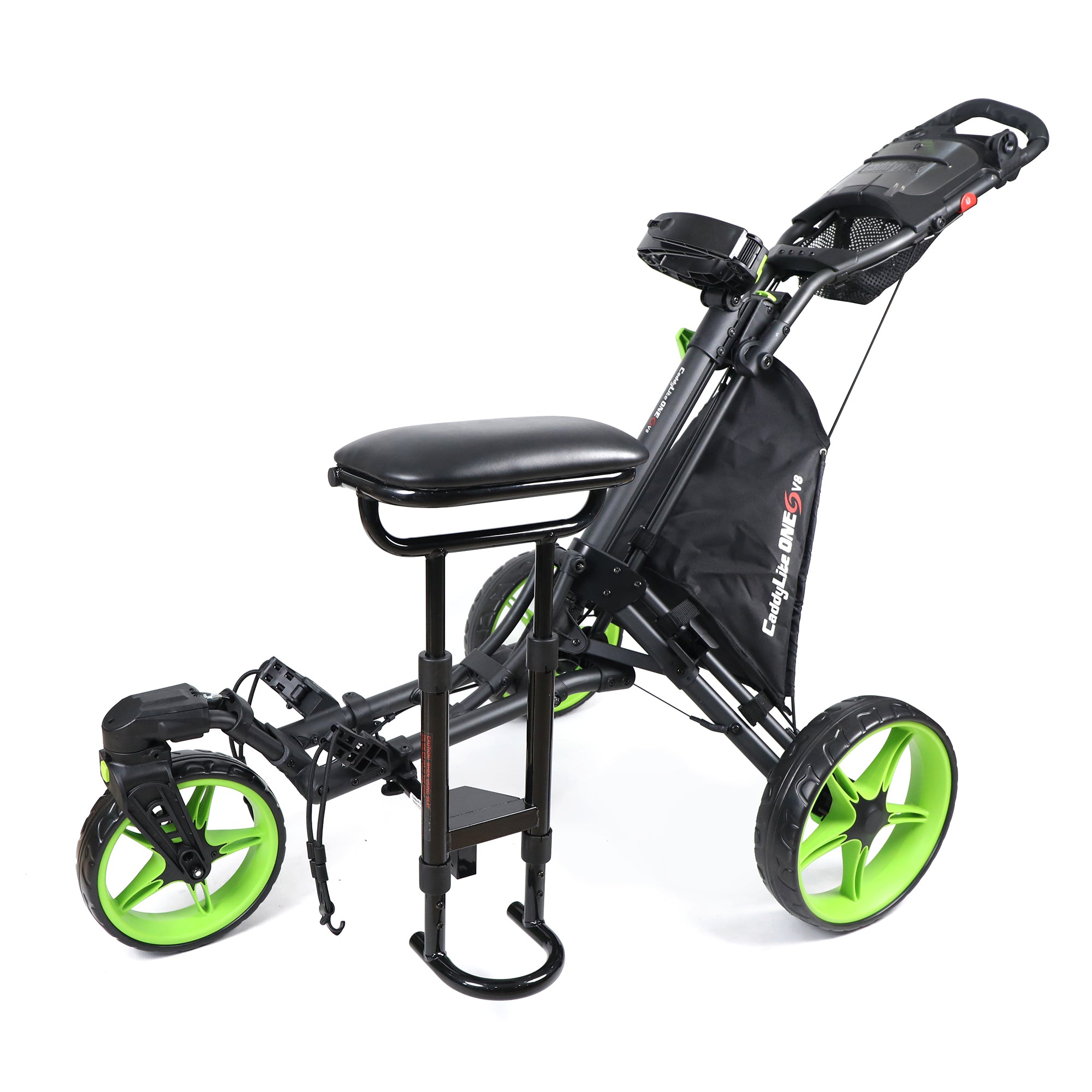 CaddyTek Removable Seat for CaddyCruiser ONE & Swivel ONE | No-Tool Install | Folds With Cart