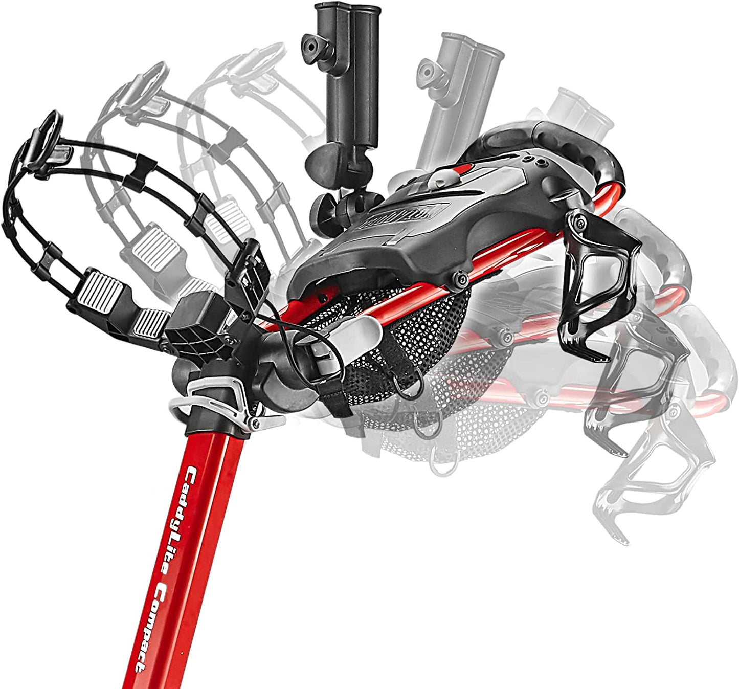 Caddytek CaddyLite Compact Golf Push Cart | Semi-Auto One-Click Fold | Widest 32" Stability Base