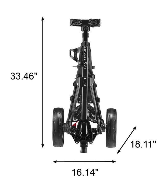 CaddyLite 11.5 V3 3-Wheel Golf Push Cart - Lightweight & Easy Fold | CaddyTek
